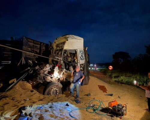 Colisão entre carretas deixa uma vítima fatal na MS-395